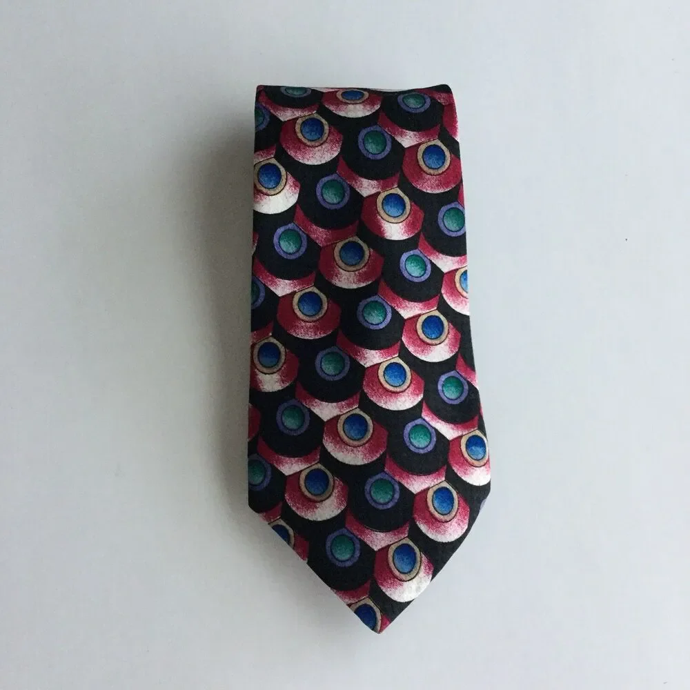 Bugle Boy USA Vintage Tie Abstract Polyester Necktie 57